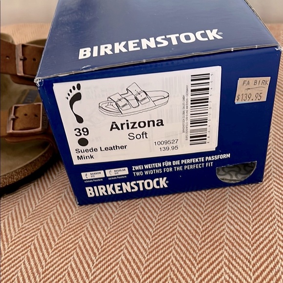 🏷️NIB🏷️ Birkenstock Brown Suede Footbed Sandals - Picture 8 of 9